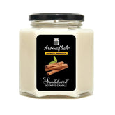 Sandalwood Scented Candle in Hexagonal Jar